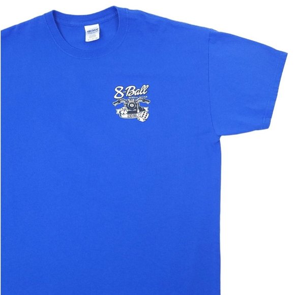 2016 8 Ball Memorial Dice Run T Shirt Size XL Motorcycle Rally Ride Chopper Hog - Picture 8 of 11